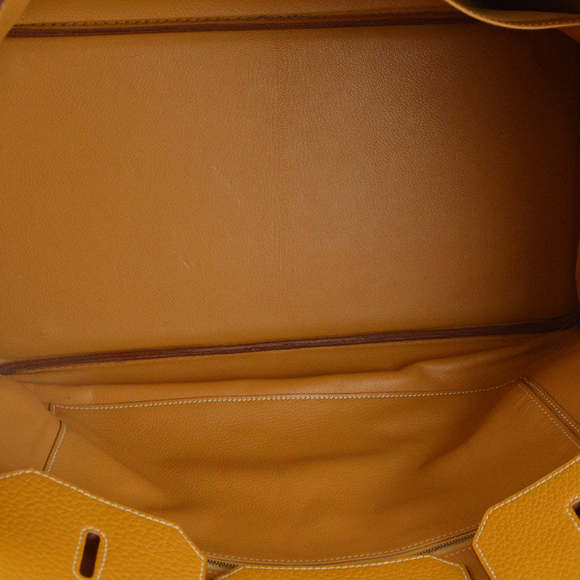 HERMES Yellow Fjord Birkin 40 Handbag 161827 - Picture 7 of 10
